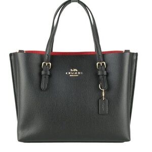 Coach Black Pebbled Leather Tote Bag